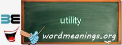 WordMeaning blackboard for utility